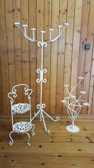 Vysoký kovový svícen 140 cm