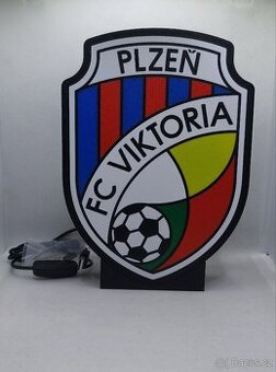 Prodám nové logo FC Viktoria Plzeň s podsvětlením.