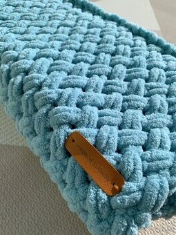 Dětská nepadací puffy deka na sportovní kočárek světle modrá