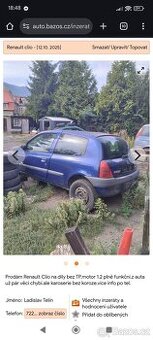 Renault clio náhradní díly