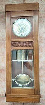 krásné zdobené secesní dvouzávažové hodiny