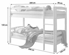 Patrová postel z bukoveho masivu