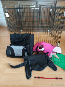 klec+ taška + oblečky na psa