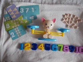 Kočičí váha s čísly - počítání pro děti