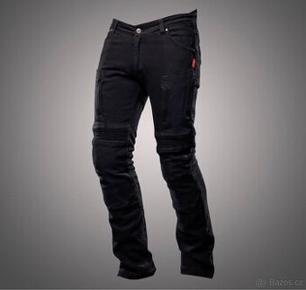 4SR Pánské kevlarové moto jeansy CLUB SPORT black