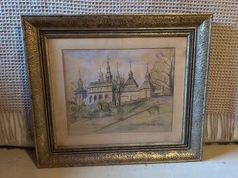 Obraz – Kostel v krajině