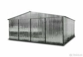 Plechová garáž 6x6 dvoupolohový pozinkovaný.
