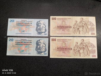 Bankovky Československo 1970 a 1973