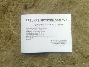 kartička babetta 210