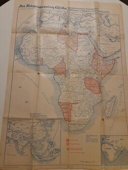 Historická německá vojenská mapa z roku 1941 - 1