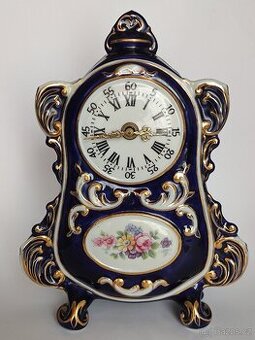 Hodiny Royal Dux, porcelán, starožitné, funkční, pošta 79.-