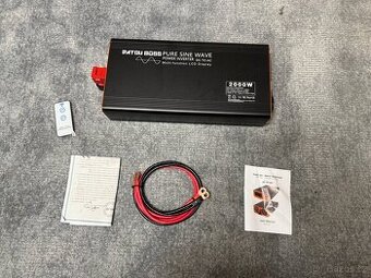 DATOUBOSS 12/24/36/48/60/72V-220V 2000W Čistý sinus