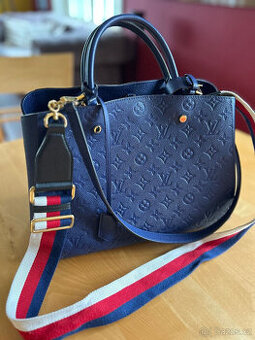 Louis Vuitton dámská taška Montaigne GM empreinte modrá