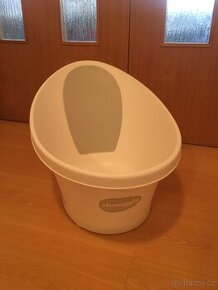 SHNUGGLE Vanička bílá s šedou opěrkou