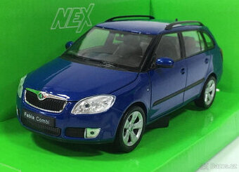 Škoda Fabia Combi II 1:24 WELLY - MODRÁ