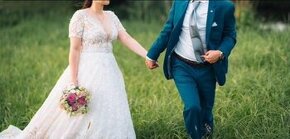 Svatební šaty velikost M-L