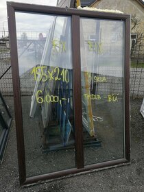 okno použité 3 skla hnědé