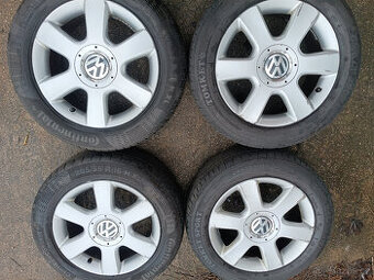 VW Golf 5 / Touran - alu disky 6,5x16 et50 + letní 205/55/16