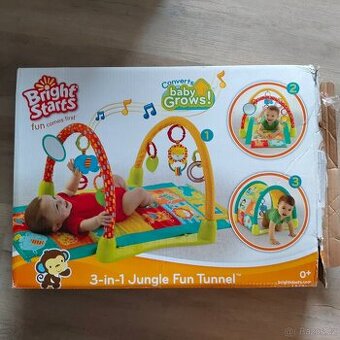 Hrací deka / hrazdička Bright Starts 3-v-1 Jungle Fun Tunnel