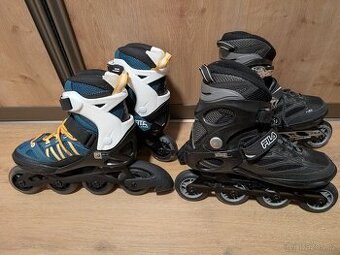 kolečkové brusle Oxelo a Fila (vel. 38-41 a 42)