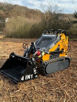 Pásový mininakladač, široké pásy, lžíce 4in1 žralok