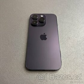 iPhone 14 Pro 128GB deep purple, pěkný stav, rok záruka
