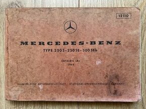 MERCEDES-BENZ W108 W109 250S 250SE 300SEb originalni katalog