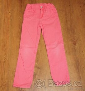 Růžové džíny H&M - vel. 128 - 1