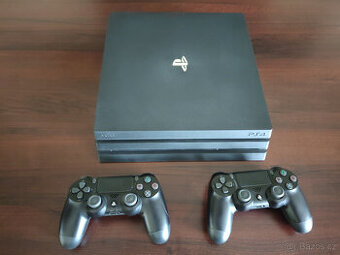 Prodám Playstation 4 Pro 1 TB + 2 ovladače