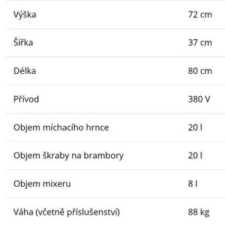 Prodám univerzální kuchyňský stroj M 051