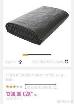 Plachta 8 x 6 m - 1