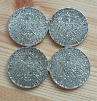 AG Drei Mark 1908,09,11,12 mincovna D