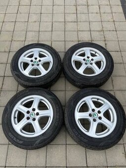 Originální ALU Škoda 5x100 R15 - Zánovní pneu