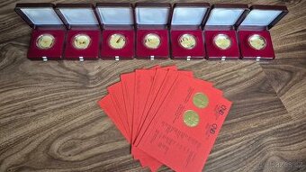 7x ZLATÉ MINCE 5000 Kč PROOF Cheb Jihlava Mikulov Olomouc
