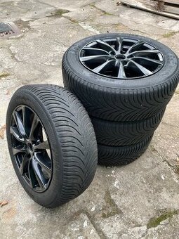 Prémiová Alu černá kola 16r 5x112 i s pneu Škoda, vw, seat