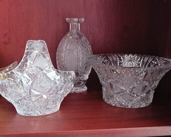 Sklo- Bohemia, broušené