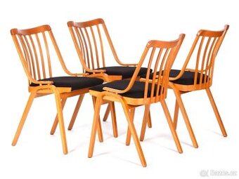 Jídelní židle TON Holešov, perfektní stav, 4 kusy.