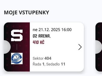 5x vstupenka HC Sparta-Vítkovice