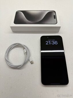Apple iPhone 15pro max 256GB bílý - perfektní stav