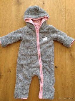 Zimní kombinéza šedá chlupatá (80)