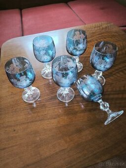 Nádherné, luxusní broušené skleničky