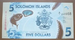 Bankovka, Šalamounovy ostrovy, 5 dollar, poly 2019 - 1