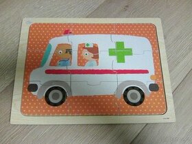 Dřevěná puzzle pro nejmenší děti (6 ks) - 1