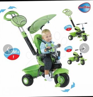 Tříkolka SmartTrike Dx Leonardo Sport s vodící tyčí