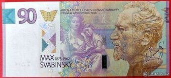 PAMĚTNÍ LIST BANKOVKY 90 LET S MAXEM ŠVABINSKÝM, STC