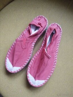 Plátěné espadrilky oranžové 37,nové 4cislo