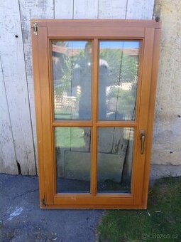 3 kusy - Dřevěné okno 78 x 130 cm