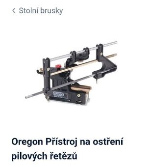 Nástroj na přesné broušení pilových řetězů