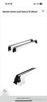 Základní střešní nosič Octavia III Liftback