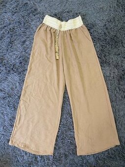 Dámské kalhoty béžové volné